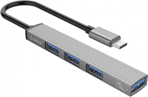 ORICO USB-C hub z USB 3.0 in 3× USB 2.0, siv