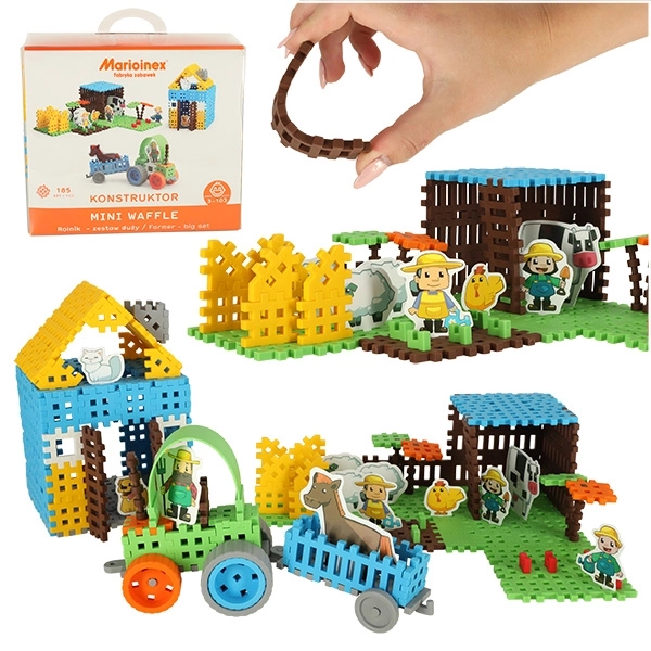 Gradbene kocke Mini Waffle - Kmet Velik set