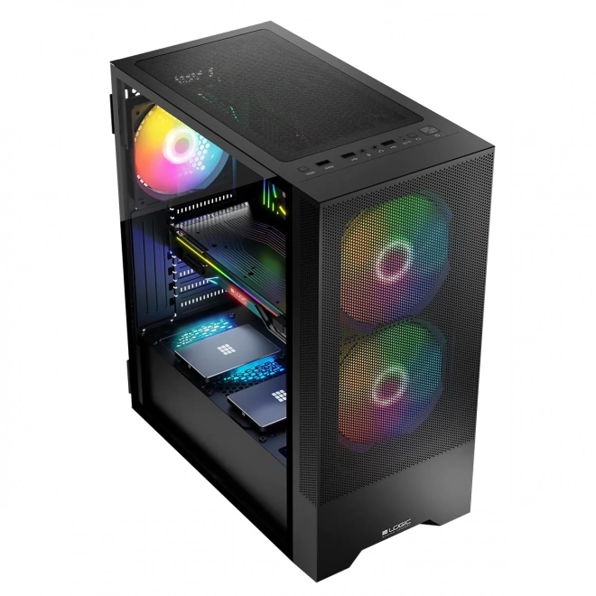 Ohišje Arya ARGB USB 3.0 Midi Tower črna