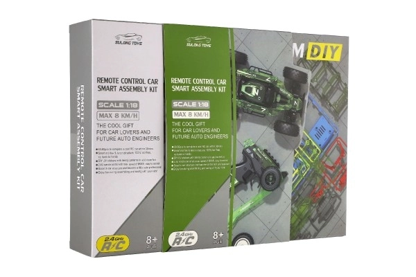 Avto RC buggy plast 22 cm komplet 24MHz na baterije zelene v škatli 34x25x7cm