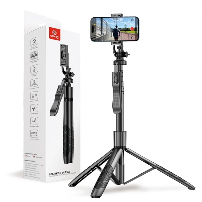 SelfieGo Ultra razširljiv selfie palica z Bluetooth stojalom