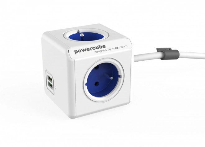 Napajalna letvica PowerCube z USB 1,5 m 2402BL/FREUPC Modra