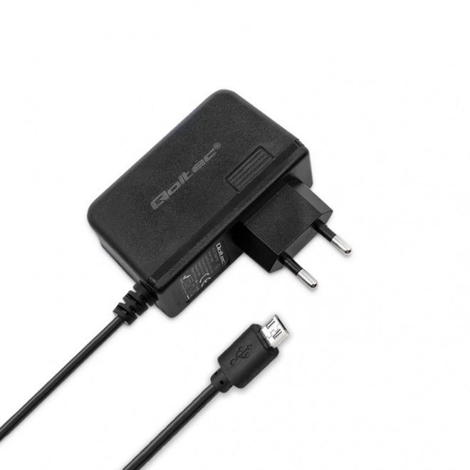Polnilec Qoltec 15W z micro USB kablom
