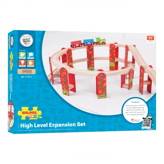 Bigjigs Rail večnivojna lesena železniška gradbena igrača