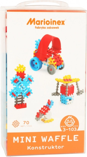 Konstrukcijske kocke Mini Wafle 70 kosov za dečke Marioinex