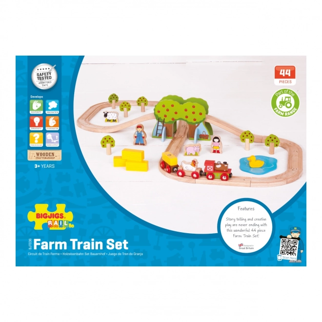 Bigjigs Rail Lesena železniška proga kmetija