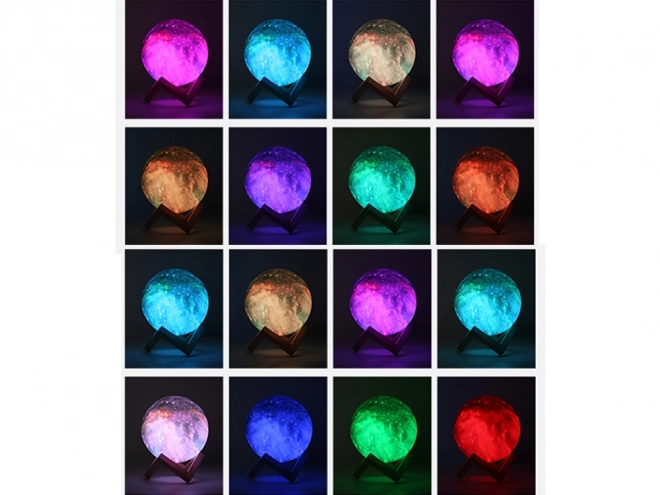 3D mesečeva RGB svetilka z daljinskim upravljanjem