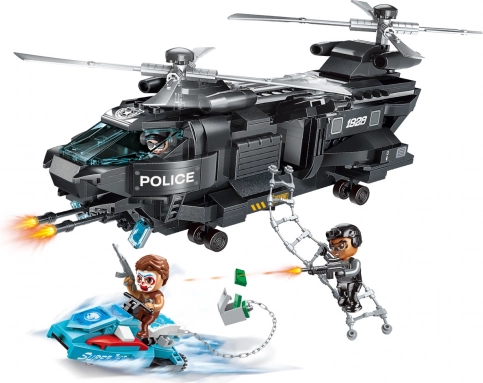 Akcijski policijski helikopter s funkcionalnimi rotorji