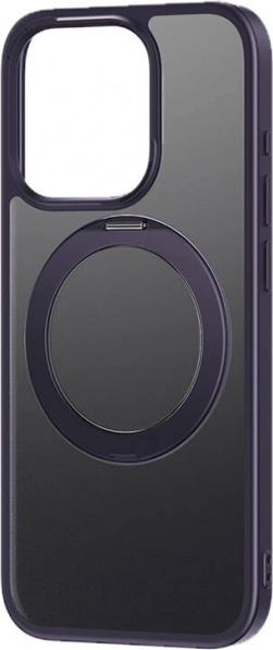Zaščitni ovitek s stojalom Baseus SkyRing 360° za iPhone 14 Pro s kaljenim steklom in čistilnim kompletom (vijolična)