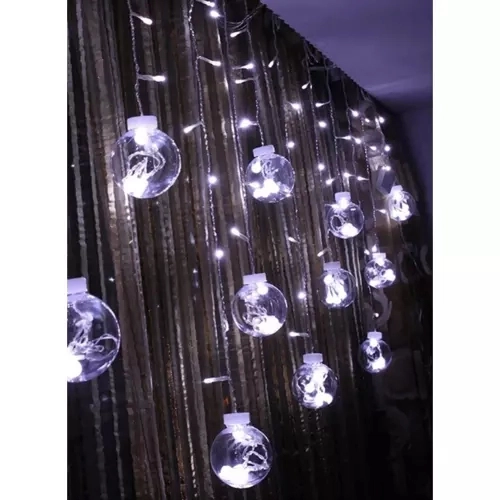 Svetlobne zavese 108LED USB - hladno bela KŚ19770