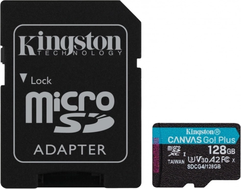 MicroSD kartica 128 GB Kingston Canvas Go! Plus A2 U3 V30 z adapterjem