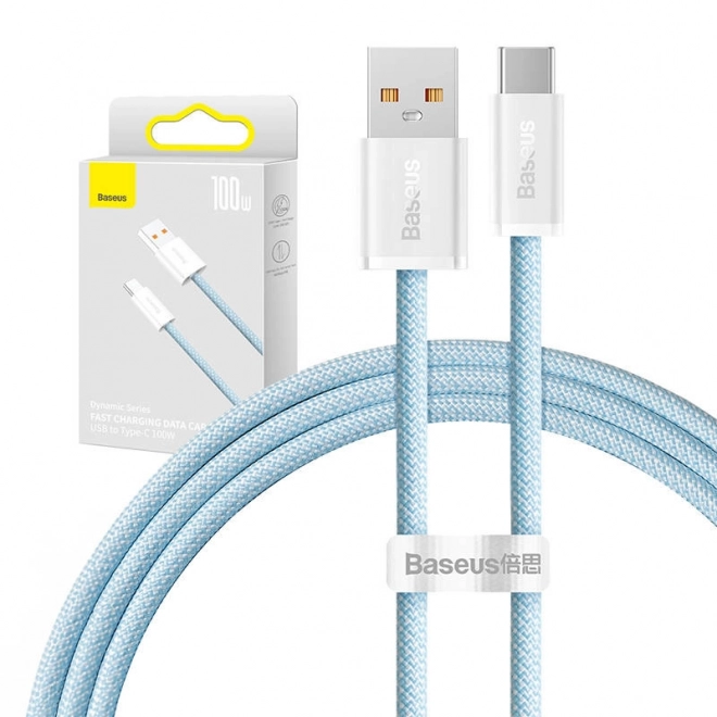 USB na USB-C kabel Baseus Dynamic, 100 W, 1 m, modra