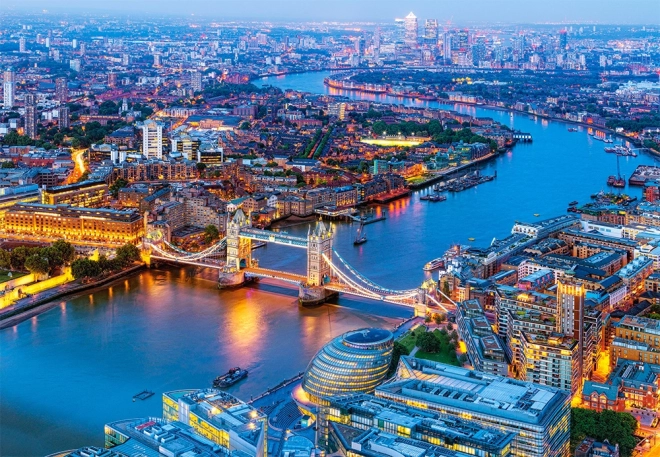 Letalski pogled na London – puzzle 1000 koščkov CASTORLAND