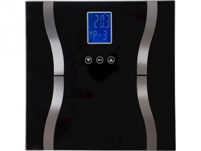 Analitična 180kg steklena kopalniška tehtnica z LCD zaslonom
