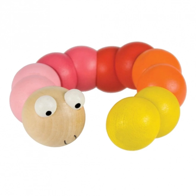 Bigjigs Toys lesene igrače - Barviti črvček modra