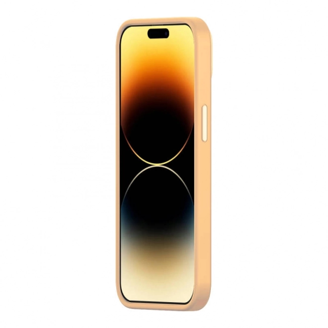 Baseus Gel Tekočina Silicijeva Ovoj za iPhone 14 rumena s kaljenim steklom in čistilnim setom – 14 Pro Max