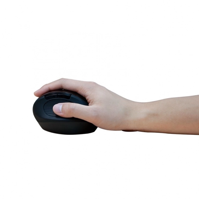 Ergonomska brezžična optična miška 2.4GHz 1600dpi črna
