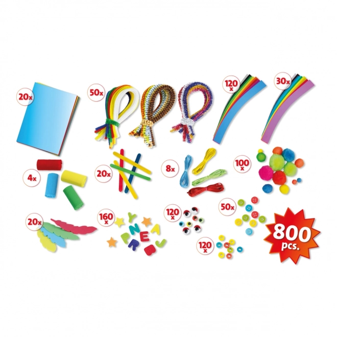 Zeleni kreativni kovček Jumbo Lena - 800 kosov