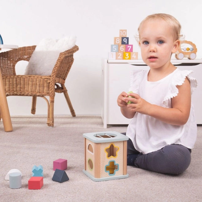 Bigjigs Toys Motoristična kocka modra