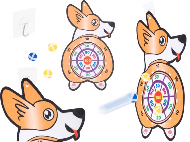 Otroška igra Corgi tarča s suhim kroglicami