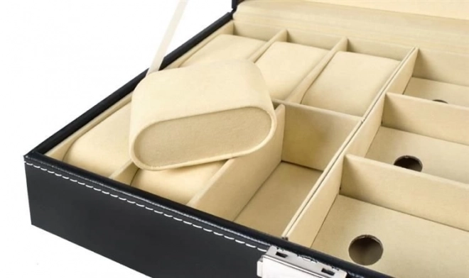 Eleganten črni organizator za ure in očala