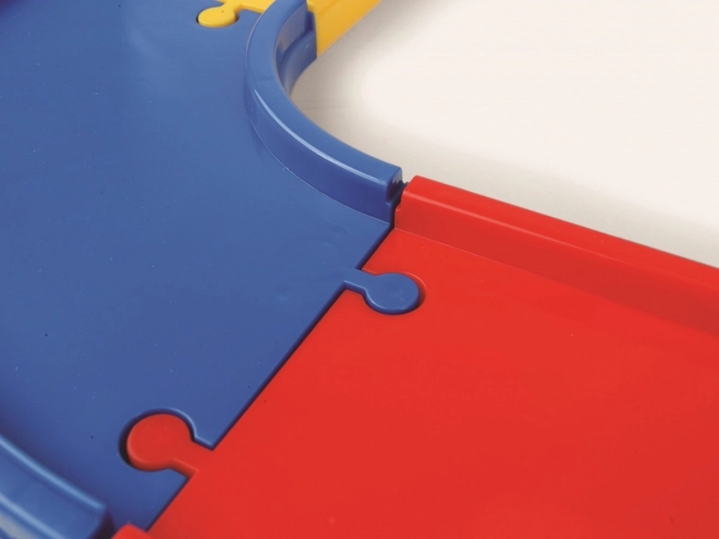 Mega garaža 3 nivô plastična 7,4m + 3 avtomobili v škatli 79x53x14cm Wader