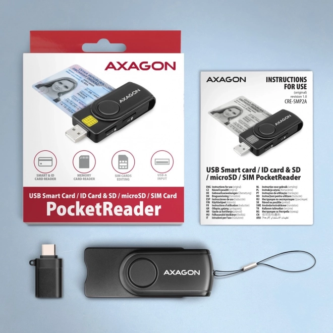 CRE-SMP2A ID in SD/microSD/SIM kartica PocketReader USB