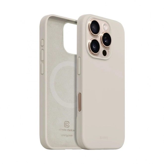 Zaščitni ovitek Color Cover Magnetic za iPhone 16 Pro Max MagSafe v peščeno bež barvi