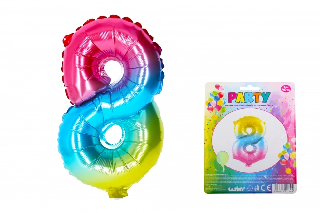 Mavrični balon za napihovanje - številka 8