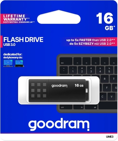 USB-ključ 16 GB GOODRAM UME3 (USB 3.0) črn