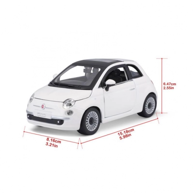 Bburago 1:24 Fiat 500 (2007) Bela