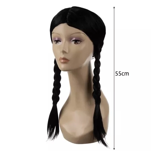 Dolga ženska lasulja z dvema kitama