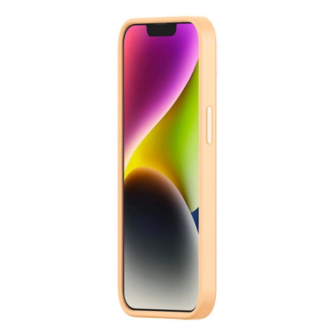 Baseus Gel Tekočina Silicijeva Ovoj za iPhone 14 rumena s kaljenim steklom in čistilnim setom – 14 Plus