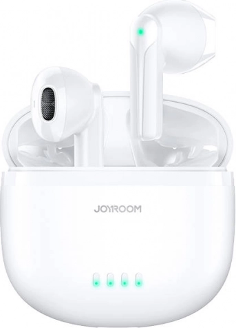 Brezžične ušesne slušalke Joyroom s 4 mikrofoni in odpravljanjem hrupa, bele