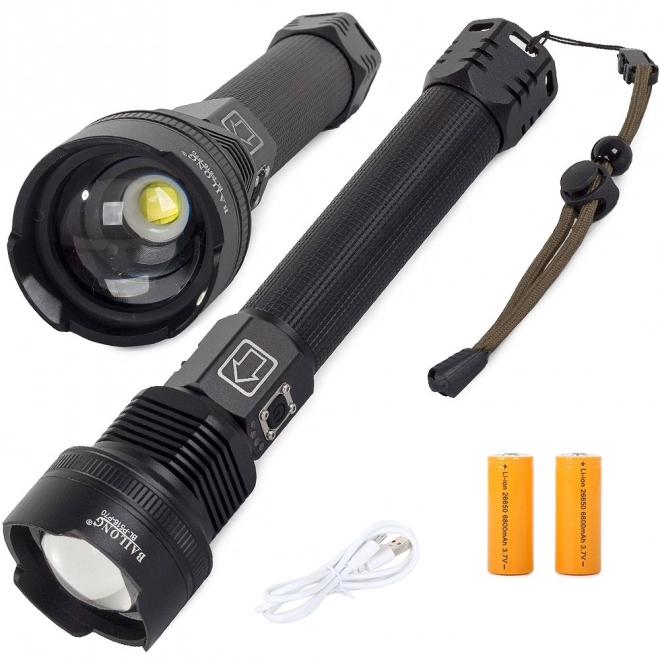 Vojaška taktična svetilka z LED Cree XHP70 in zoomom podjetja Bailong