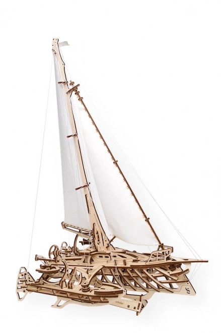 Ugears 3D sestavljanka - Trimaran Merihobus 237 delov