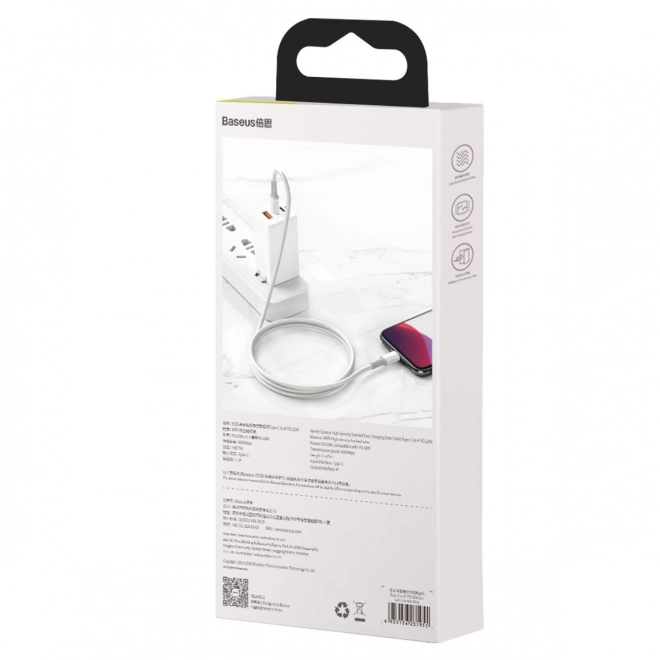 USB-C na Lightning kabel Baseus z visoko gostoto pletenja, 20W, PD, 2m