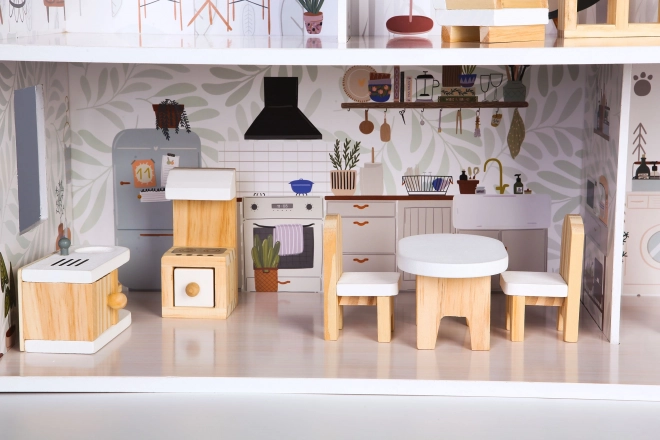 Hiša za lutke s pohištvom Residence Emma ECOTOYS