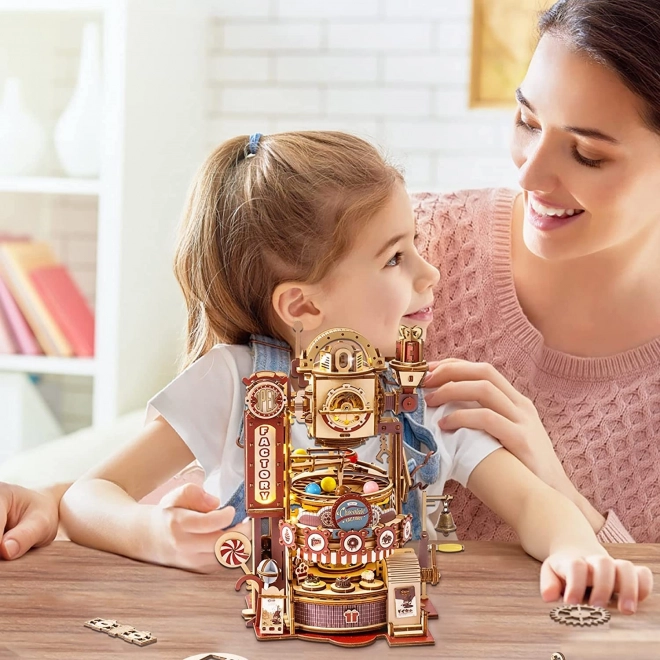 RoboTime 3D sestavljanka s krogličnim dirkalnikom Tovarna čokolade