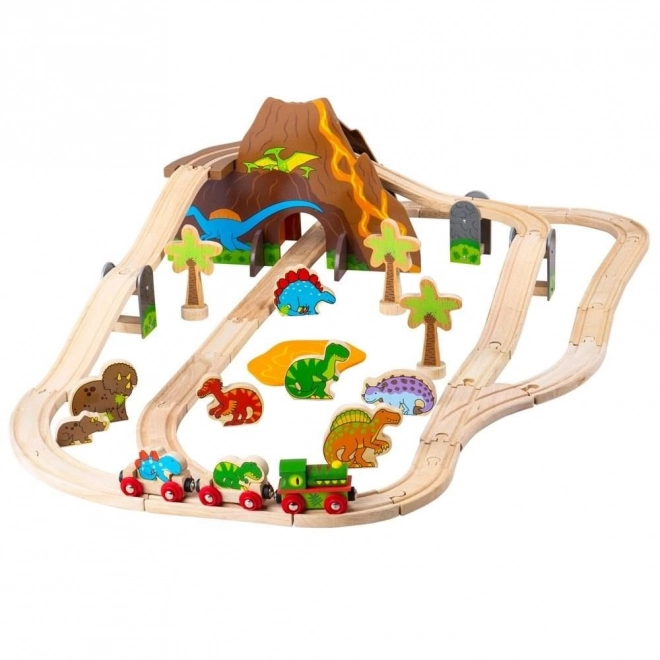 Bigjigs Rail Lesena železniška proga dinosavri
