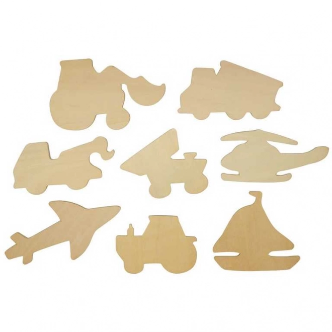 Bigjigs Toys prevozna sredstva z oblikovnimi risbami