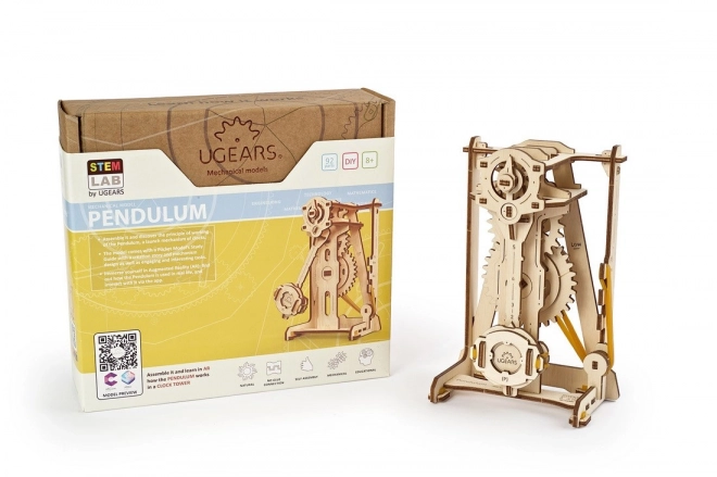 Ugears 3D sestavljanka - Nihalo metronom 92 kosov