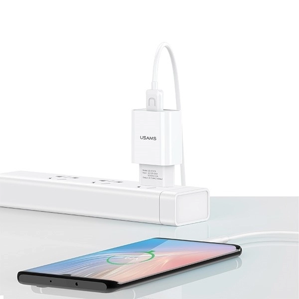 USB-polnilnik z USB-C kablom 2,1A
