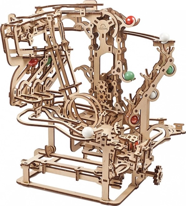 Ugears 3D lesene mehanske puzzle Kroglična steza verižna