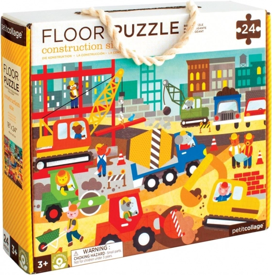 Talne puzzle Gradbišče za otroke od 3 let
