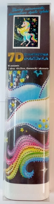 Set za diamantno slikanje - nočni mavrični samorog