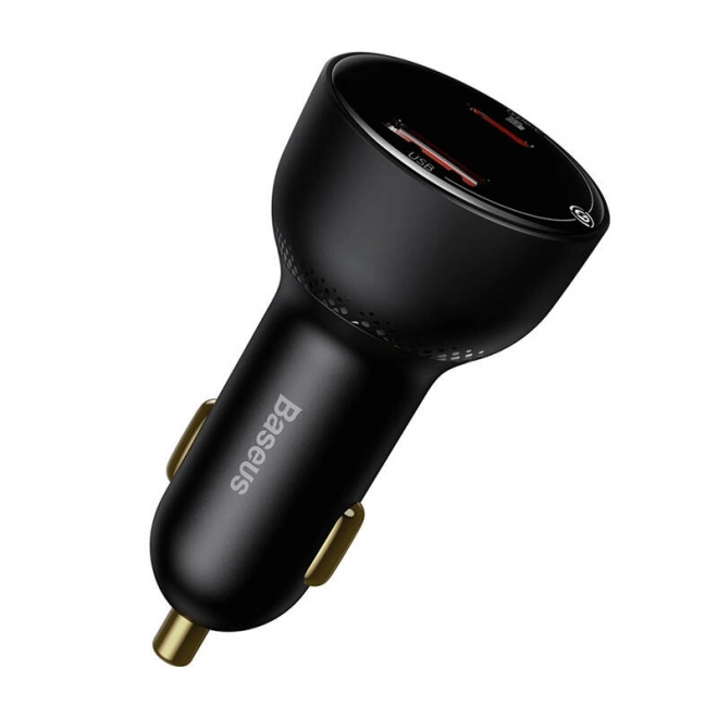 Hitri avtomobilski polnilec Baseus USB in USB-C 100W črna