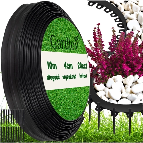 Vrtna obroba 4 cm x 10 m Gardlov črna
