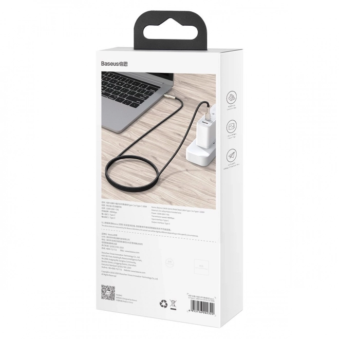 USB-C kabel Baseus 100W, 1m, črn