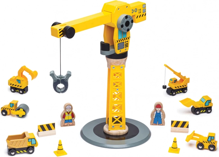 Velik vrtljivi žerjav s funkcionalnim kavljem